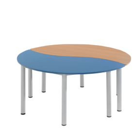 "SoooRounD" Basic II Halbrundwellentisch, feststehend B/H/T: 160x72x80 cm-image