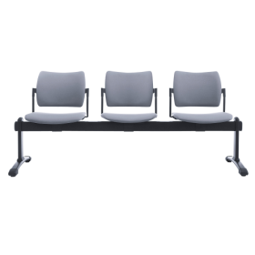 2er Sitzbank Gestellfarbe wählbar, Sitz- und Rückenfläche aus Kunststoff, Sitzhöhe: 46 cm-image