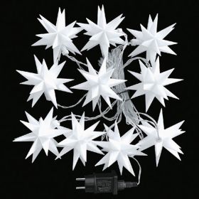 Kunststoff-Sternenkette, weiß, mit 10 Sternen-image