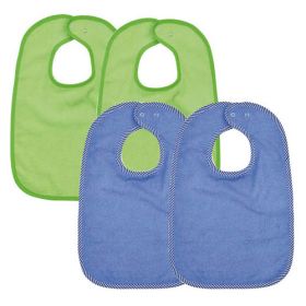 Kinderlätzchen mit Druckknopf, extra lang, 4er Set-image