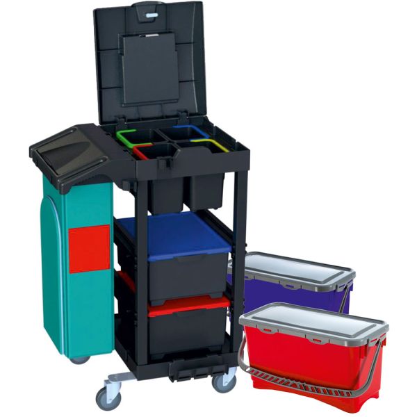 Reinigungswagen EcoBlack Pre-Wash kpl. mit Boxen-image