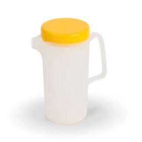 Kanne 0,6 ltr., transluzent mit farbigem Deckel, Farbe nach Wahl-image