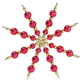 Perlensterne Bastelset für 5 Sterne, Rot-Gold-image