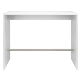 High Desk Tisch mit Schichtstoff-Tischplatte ABS Kante Kommunikationselement mit zusätzlicher Edelstahl Fußstütze, B/H/T: 70x110x70 cm-image