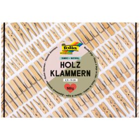 Holzklammern natural Jumbo-Packung, 500 g, sortiert-image