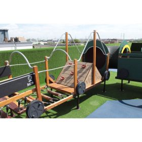 Außenspielgerät Eisenbahn, 12-teilig - mit Kriechtunnel-image