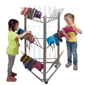 Stiefeltrockenwagen für 27 Paar Stiefel, fahrbar B/H/T: 78x119,2x71,4 cm-image