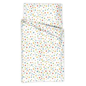 Kinder Bettwäsche-Set Sterne bunt,  Baumwolle mit Hotelverschluss-image