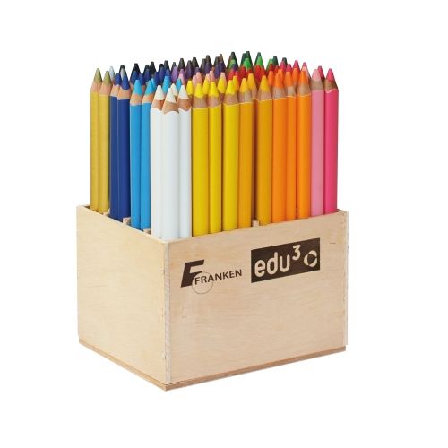 edu³ Prime Jumbo Dreikantgriff, Holzaufsteller mit 96 Stiften-image