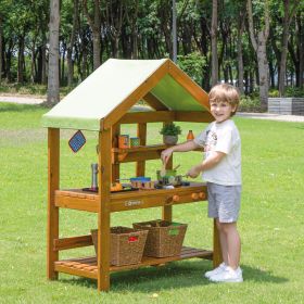 Outdoor Spielküche aus Holz mit Dach-image