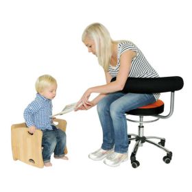 Sanus Gesundheitsstuhl Classic, Lehne höhenverstellb., Kunstleder, extra niedrig, Farben nach Wahl-image