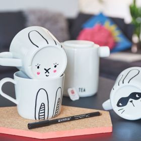 Porzellan-Pinselstifte family colors, 6er-Set-image