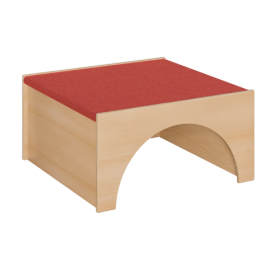 Spielpodest - Quadrat als Tunnel B/H/T: 78x40x78 cm, mit Tretford Teppich-image