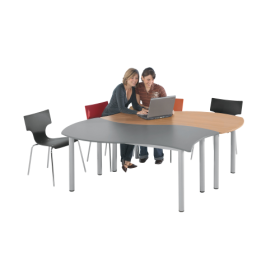 "SoooRounD" Tafelrunde "Quadrat" 2x WI168 (1x Grau, 1x Buche hell) B/H/T: 160x72x80 cm-image