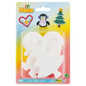 Hama Stiftplatten Herz,Pinguin,Weihnachtsbaum (3er Set) 8 cm-image