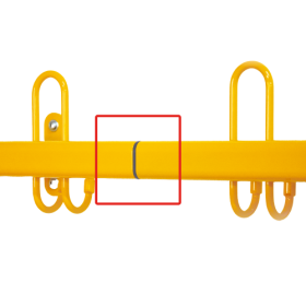 Verbinder für Garderobenleiste mit Dreifachhaken nach hinten optionales Zubehör für SHL-Garderobenleisten, Sicherheitshakenleisten mit Dreifachhaken nach hinten-image