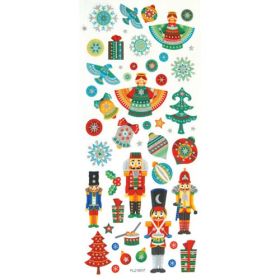 Glitzer Sticker Weihnachten, 5 Blatt-image