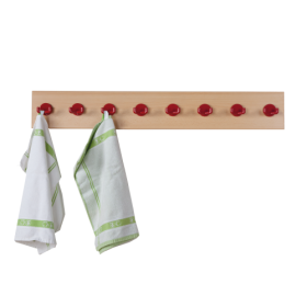 einfache Hakenleiste mit Zweifachhaken 15 cm hoch, Länge wählbar, 8 Zweifachhaken je lfm-image