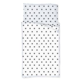 Bettwäsche-Set Kinder Sterne grau, Baumwolle mit Hotelverschluss-image