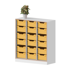 qickly® Regal, 3 Ordnerhöhen, 18 große Ergo Tray Boxen B/H/T: 104,2x110,5x42,6 cm-image