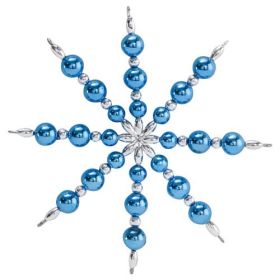 Perlensterne Bastelset für 5 Sterne, Blau-Silber-image